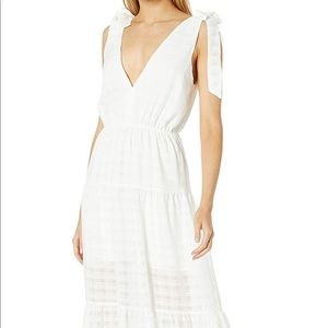 White Deep V Finders Keepers Maxi Dress